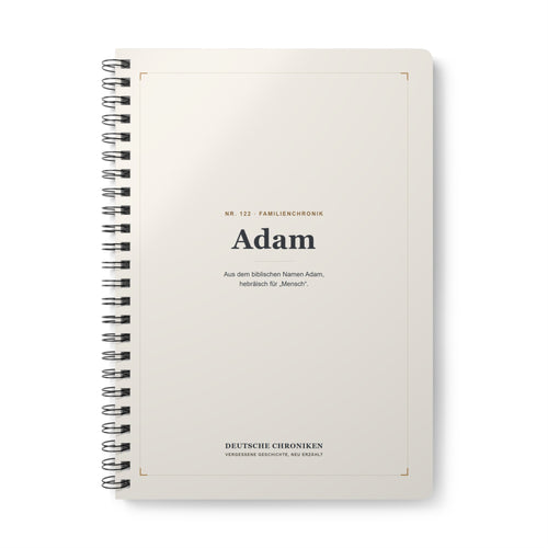 Adam – Familienchronik-Notizbuch