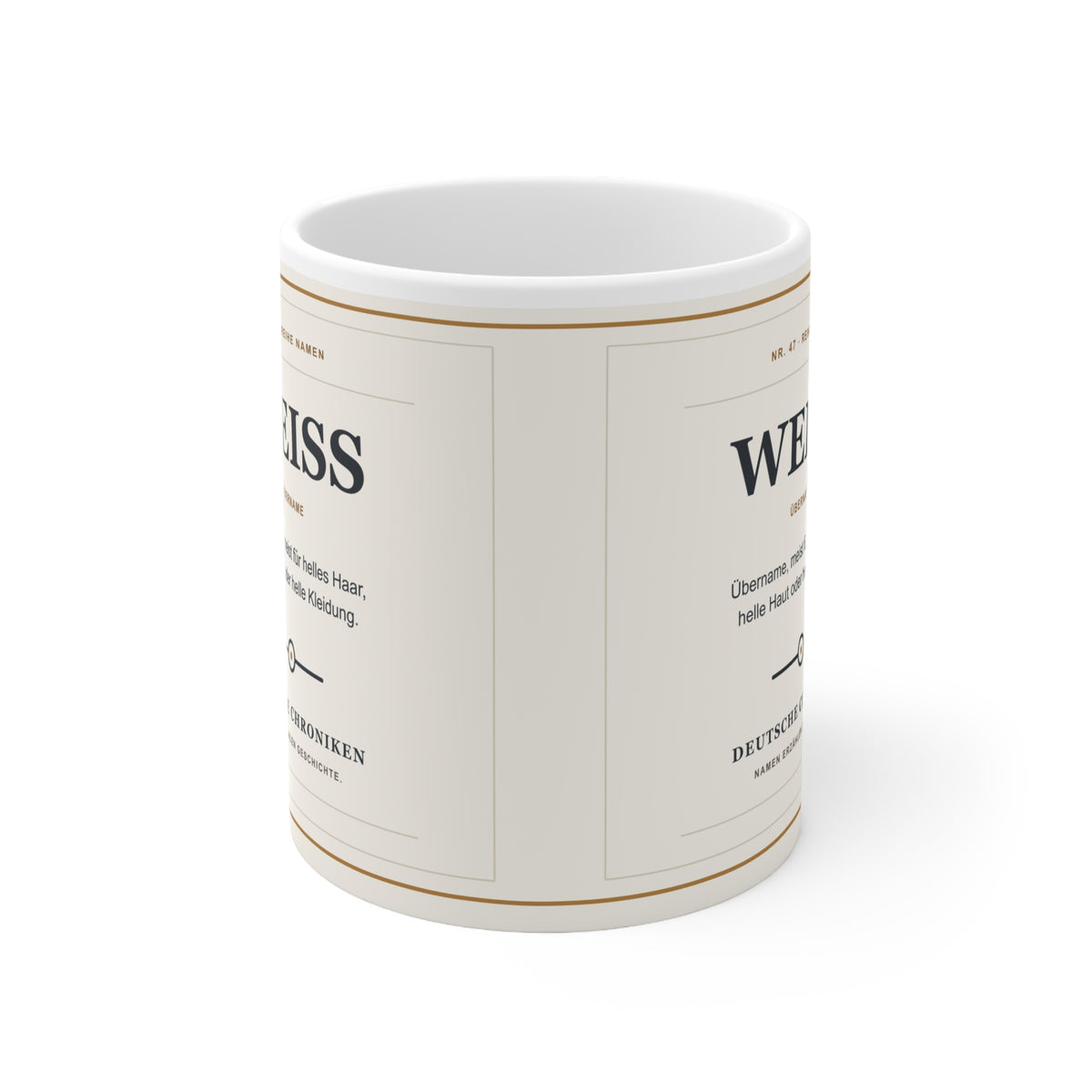 Weiß – Namenstasse